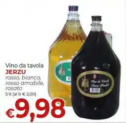 Supermercati Nonna Isa Vino da tavola JERZU rosso, bianco, rosso amabile, rosato offerta
