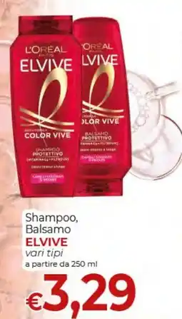 Supermercati Nonna Isa Shampoo, Balsamo ELVIVE offerta