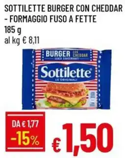 Galassia Sottilette burger con cheddar - formaggio fuso a fette offerta
