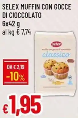 Galassia Selex muffin con gocce di cioccolato offerta