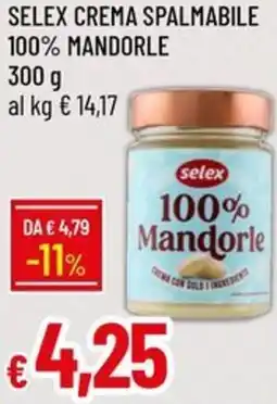 Galassia Selex crema spalmabile 100% mandorle offerta