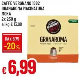 Galassia Caffè vergnano 1882 granaroma macinatura moka offerta