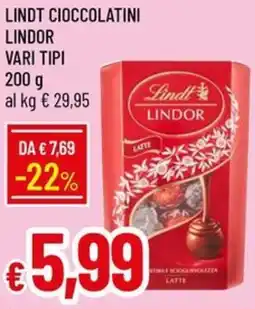 Galassia Lindt cioccolatini lindor offerta
