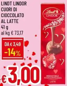 Galassia Lindt lindor cuori di cioccolato al latte offerta