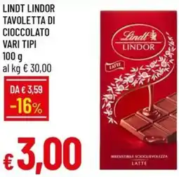 Galassia Lindt lindor tavoletta di cioccolato offerta