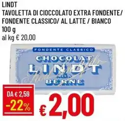 Galassia Lindt tavoletta di cioccolato extra fondente/ fondente classico/al latte / bianco offerta