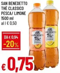 Galassia San benedetto thè classico pesca/limone offerta