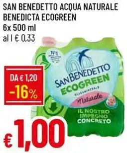 Galassia San benedetto acqua naturale benedicta ecogreen offerta