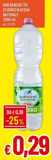Galassia San benedetto ecogreen acqua naturale offerta
