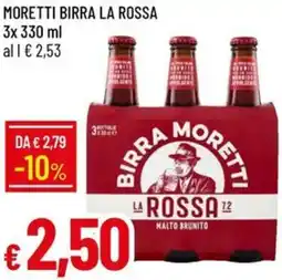 Galassia Moretti birra la rossa offerta