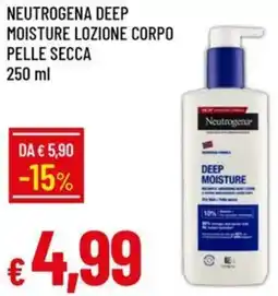 Galassia Neutrogena deep moisture lozione corpo pelle secca offerta