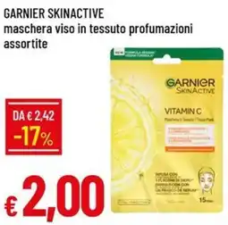Galassia Garnier skinactive maschera viso in tessuto profumazioni offerta