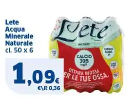 Sigma Lete Acqua Minerale Naturale offerta