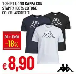 Galassia T-shirt uomo kappa con stampa 100% cotone offerta