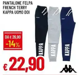 Galassia Pantalone felpa french terry kappa uomo doi offerta