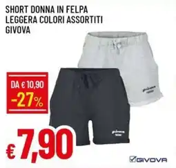 Galassia Short donna in felpa leggera GIVOVA offerta