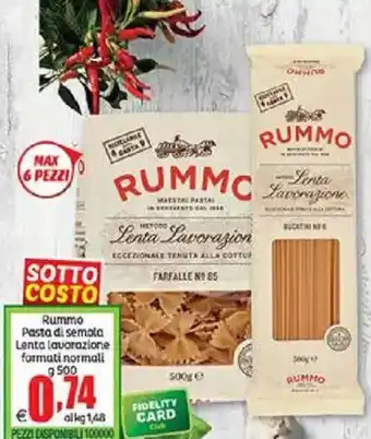 Rummo Pasta di semola Lenta lavorazione