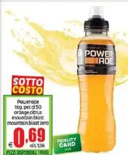 Elite Powerade btg. pet orange citrus mountain blast mountain blast zero offerta
