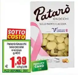 Elite Pataro Gnocchi solo patate e acqua offerta