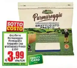 Elite GranTerre Parmareggio Parmigiano Reggiano Dop grattugiato fresco offerta