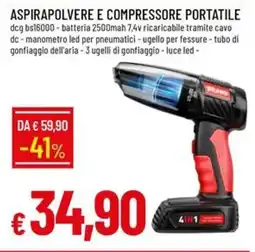 Galassia Aspirapolvere e compressore portatile offerta