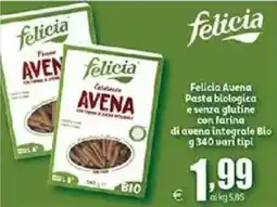 Elite Felicia Avena Pasta biologica e senza glutine con farina di avena integrale Bio offerta