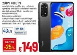 Galassia XIAOMI NOTE 11S offerta