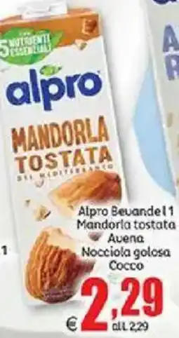 Elite Alpro Bevandel Mandorla tostata Avena Nocciola golosa cocco offerta