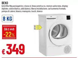 Galassia BEKO bmtr38w 8kg asciugatrice offerta