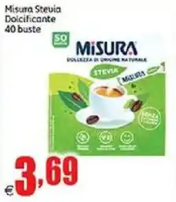 Elite Misura Stevia Dolcificante 40 buste offerta