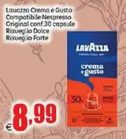 Elite Lavazza Crema e Gusto Compatibile Nespresso Original conf.30 capsule Risueglio Dolce Risueglio Forte offerta