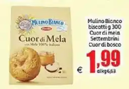 Elite Mulino Bianco biscotti Cuor di mela Settembrini Cuor di bosco offerta