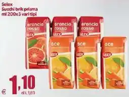 Elite Selex Succhi brik prisma offerta