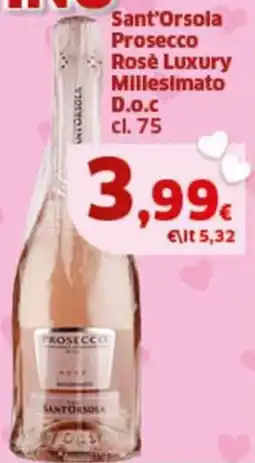 Sigma Sant'Orsola Prosecco Rosè Luxury Millesimato D.o.c offerta