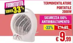 Satur Termoventilatore portatile 2000W offerta