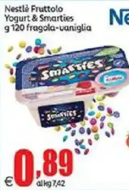 Elite Nestlé Fruttolo Yogurt & Smarties fragola-vaniglia offerta