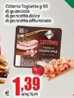 Elite Citterio Tagliette di guanciale di pancetta dolce di pancetta affumicata offerta