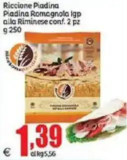 Elite Riccione Piadina Piadina Romagnola Igp alla Riminese conf. 2 pz offerta