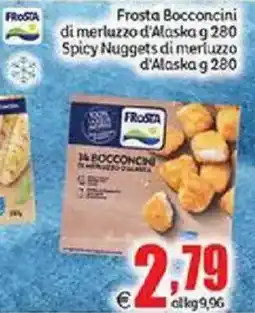 Elite Frosta Bocconcini di merluzzo d'Alaska g 280 Spicy Nuggets di merluzzo d'Alaska offerta