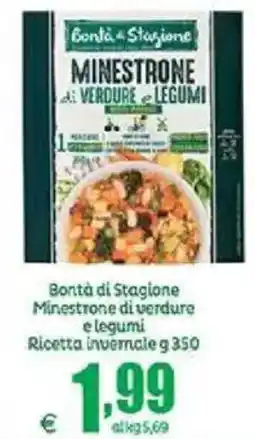 Elite Bontà di Stagione Minestrone di verdure e legumi Ricetta invernale offerta