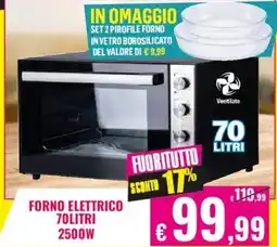 Satur Forno elettrico 70litri 2500 w offerta