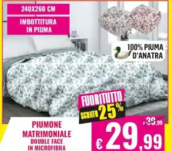 Piumone matrimoniale double face in microfibra