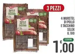 La Mimosa Supermercati 4 wurstel di pollo e tacchino SELEX offerta