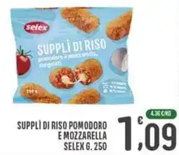 La Mimosa Supermercati Suppli di riso pomodoro e mozzarella SELEX offerta