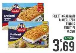 La Mimosa Supermercati Filetti gratinati di merluzzo FINDUS offerta