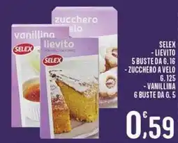 La Mimosa Supermercati Selex lievito 5 buste - zucchero a velo - vanillina 6 buste offerta