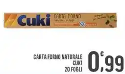 La Mimosa Supermercati Carta forno naturale cuki 20 fogli offerta