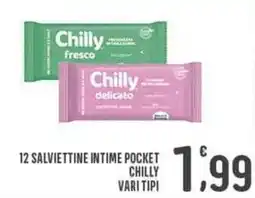 La Mimosa Supermercati 12 salviettine intime pocket CHILLY offerta