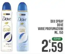 La Mimosa Supermercati Deo spray DOVE offerta