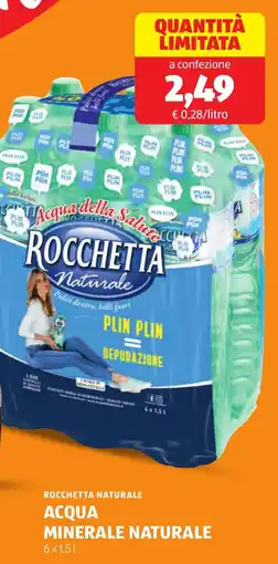 ALDI Rocchetta naturale acqua minerale naturale offerta